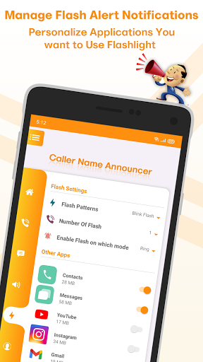 Caller Name Announcer- Flash Alerts For Call  SMS