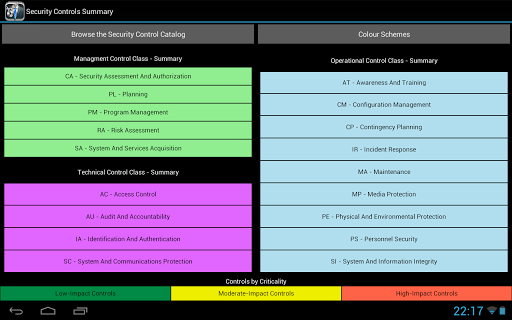 Android application USA Cyber-Security Controls screenshort
