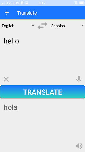 G.R Translate (Speak & Transla Screen 3