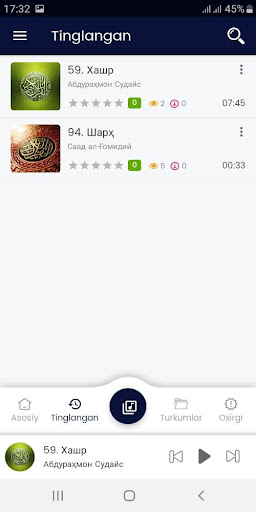 Quron mp3 - Ozbekcha