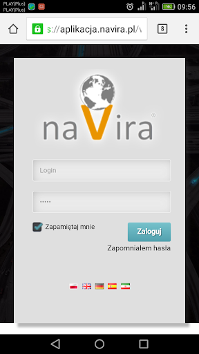 Android application Navira monitoring GPS screenshort