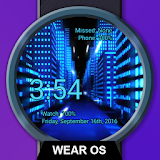 Watch Face Neon City Wallpaper icon