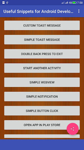 Useful Snippets for Android Screen 2
