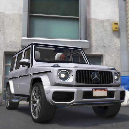 Driving Mercedes G63 AMG Race logo