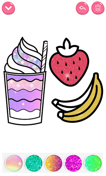 Captura de Pantalla 13 Fruit & vegetables Coloring Book For Kids Glitter android