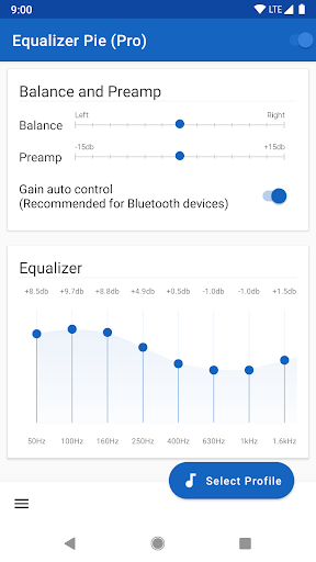 Android application Equalizer Pie (Pro) screenshort