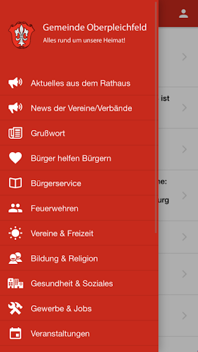 Android application Gemeinde Oberpleichfeld screenshort