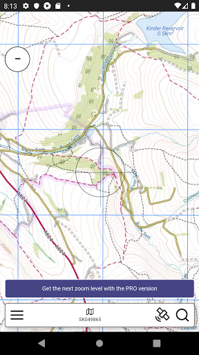 Android application Peak District Outdoor Map screenshort