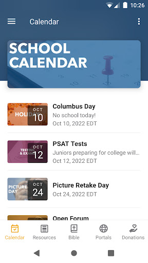 Android application Faith Heritage School screenshort