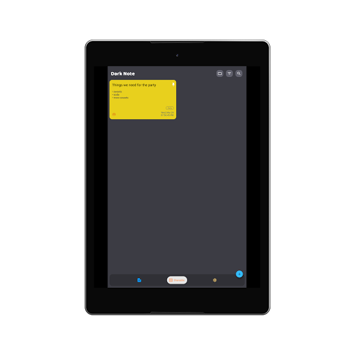 Screenshot of Dark Note - Notes + Grocery