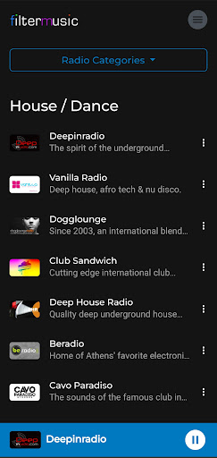 filtermusic.net radio Screen 3