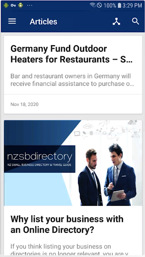 NZ Small Business Directory Screen 2