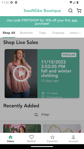 Android application SwaNGke Boutique screenshort