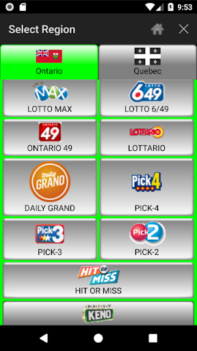 Android application Lotto Player Canada screenshort