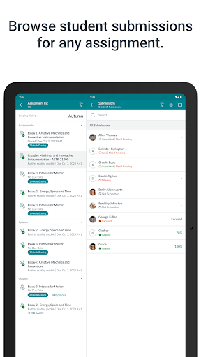 Screenshot of Canvas Teacher