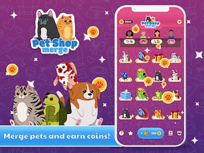 Pet Shop Merge Animal Game
