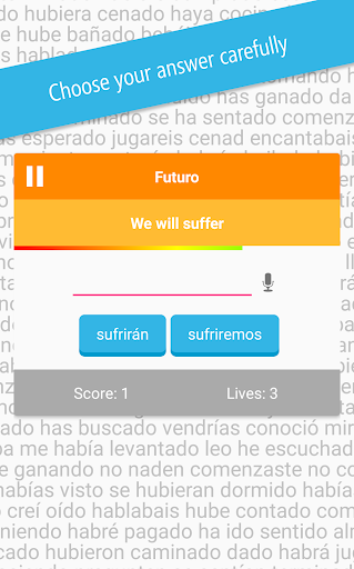 ¡Aprendamos! Conjugator Screen 2
