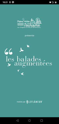 Android application Les balades augmentées screenshort