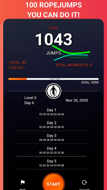 1000 jumping rope BeStronger - 1.4.0 - (Android)