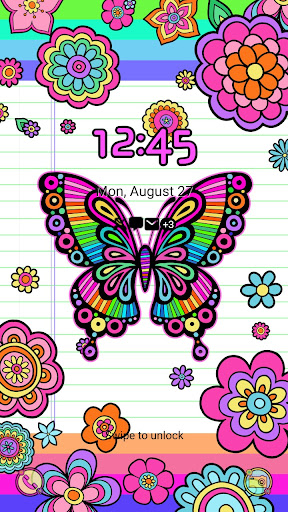 Android application Rainbow Doodle - Wallpaper screenshort