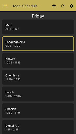 Monarch Bell Schedule