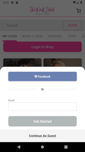 Android application The Pink Stitch screenshort