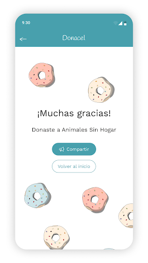 Android application Donacel screenshort