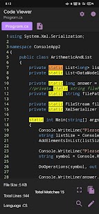 Code Viewer Bildschirmfoto