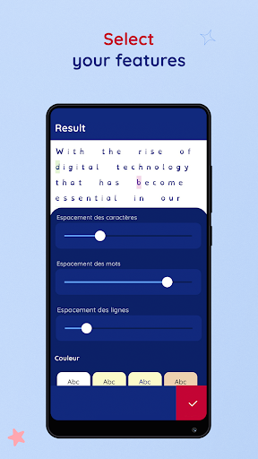 Screenshot of MYdys - aid for dyslexia