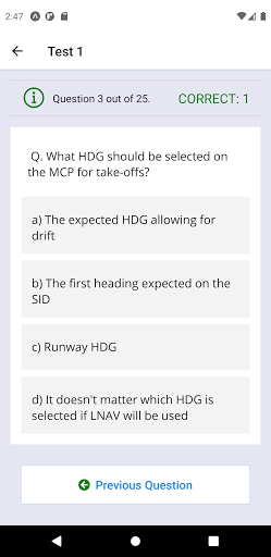 BOEING 737 SOP Exam Prep Tests Screen 3