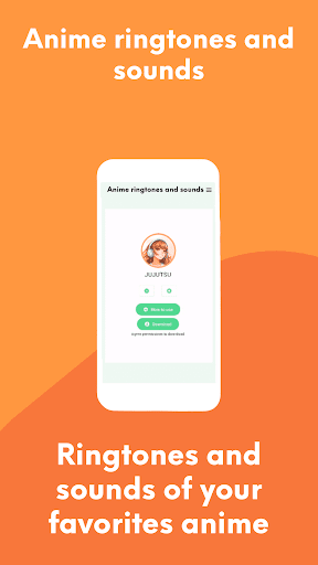 Android application Anime ringtones and sounds screenshort