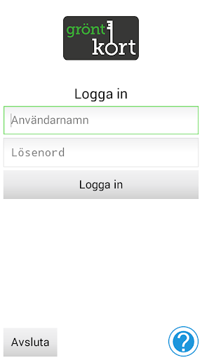 Android application Grönt Kort screenshort