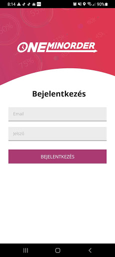 Android application Oneminorder Étterem Statisztik screenshort