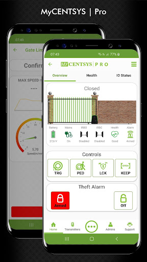 Android application MyCentsys Pro screenshort
