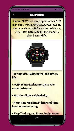 mi watch guide Screen 2