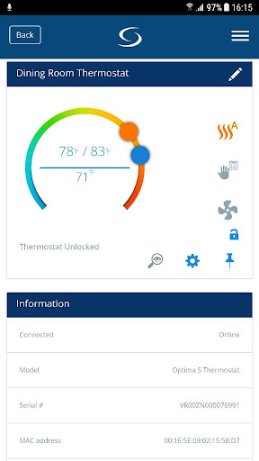 Salus Smart Home Screen 2