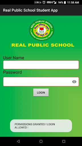 REAL PUBLIC SCHOOL STUDENT APP Screen 3