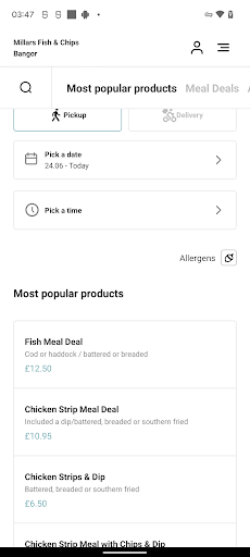 Millars Fish & Chips Bangor Screen 3