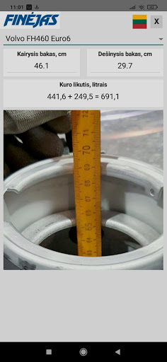 Finejas Fuel Calculator Screen 3