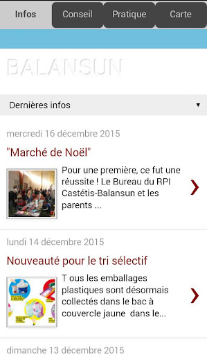 Android application Balansun screenshort
