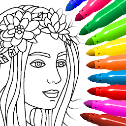 រូប​តំណាង Coloring for girls and women