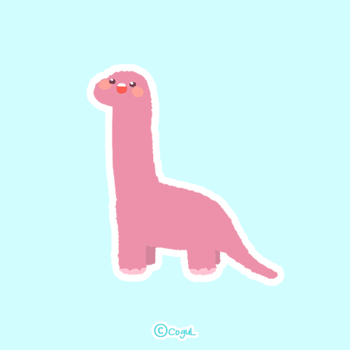 카카오톡 테마 - 분홍목긴공뇽_블루 logo