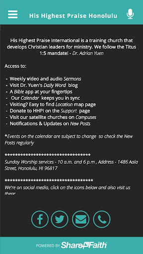 His Highest Praise Honolulu