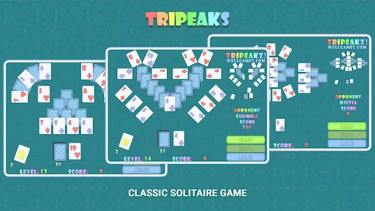 TriPeaks Solitaire Puzzle Game