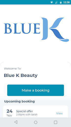 Android application Blue K Beauty screenshort