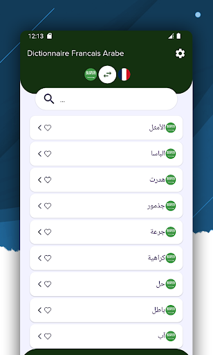 Dictionnaire Francais Arabe Screen 2