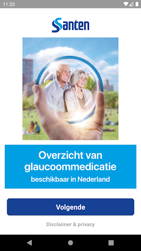 Android application Glaucoommedicatie screenshort