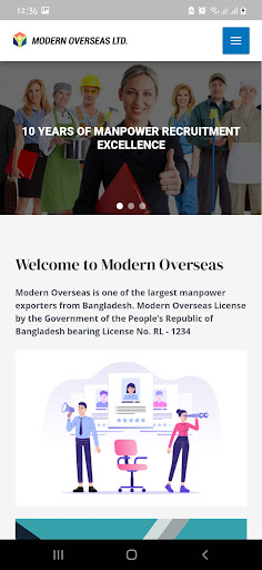 Modern Overseas LTD. Screen 2