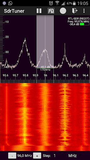 Android application SdrTuner HackRF Rtl Sdr RF Spe screenshort