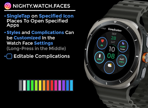 Night ver 33 - watch face screenshot 5